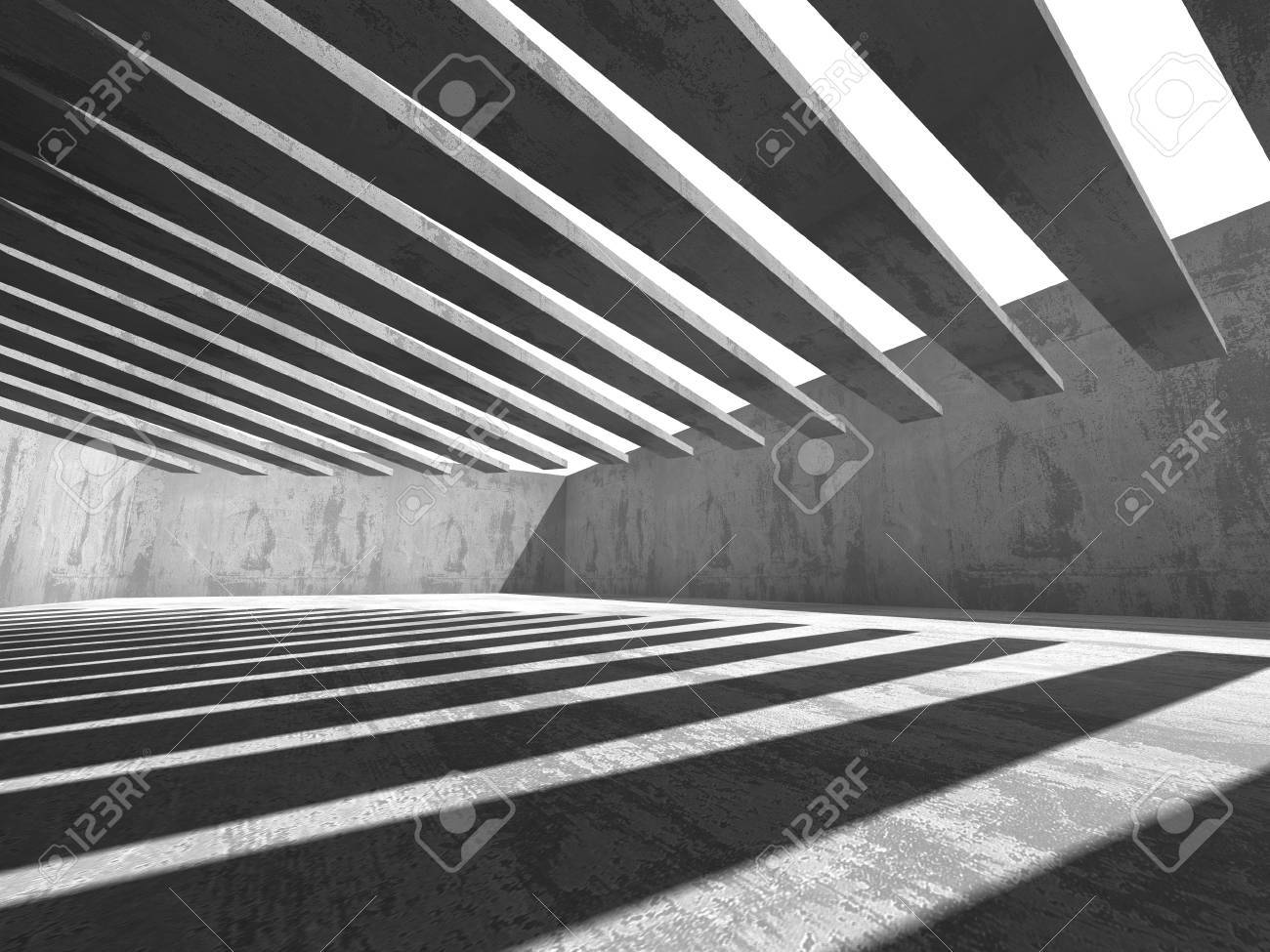 コンクリートの幾何学的な建築都市背景 3 D レンダリング図 の写真素材 画像素材 Image