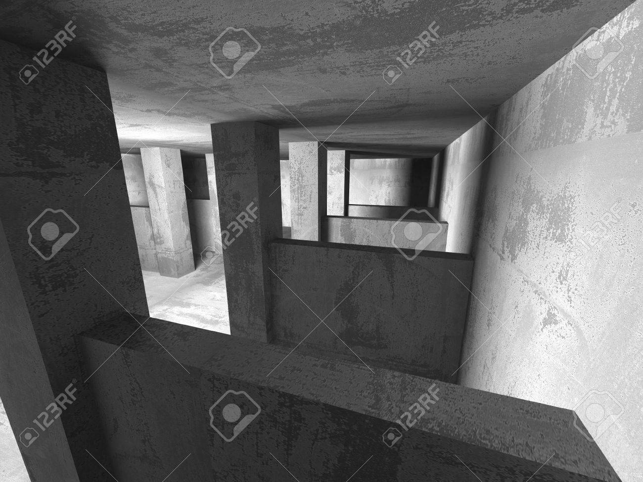 Fondo Concreto Arquitectura. Resumen Cuarto Oscuro Vacío. 3d ... Fondo Concreto Arquitectura. Resumen Cuarto Oscuro Vacío. 3d ...