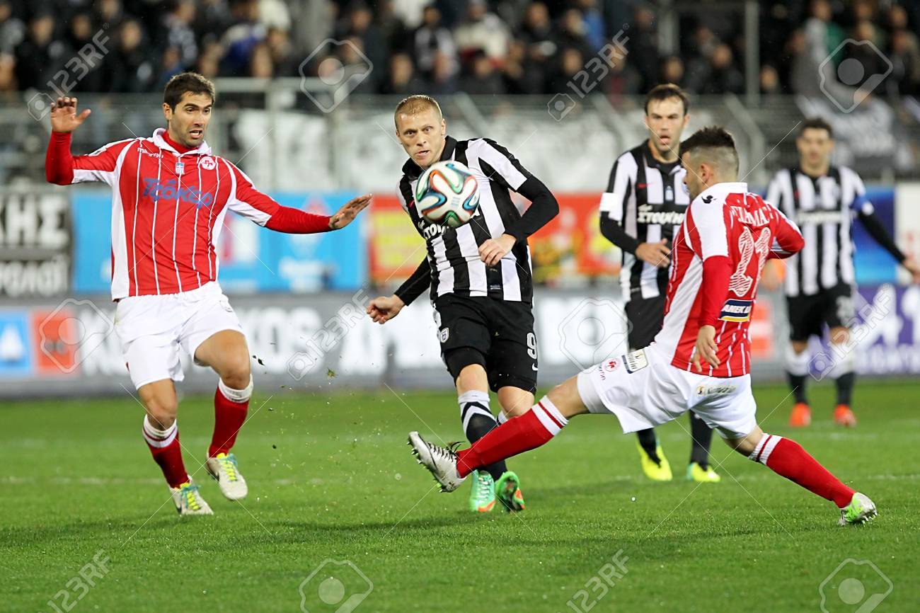 Chania Greece Feb 2 Zvonimir Vukic Of Paok M In Action Stock Photo Picture And Royalty Free Image Image 25901372