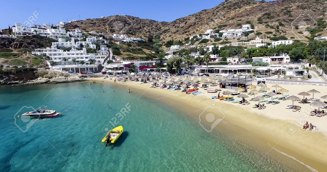 Ios Greece September 19 2015 Aerial View Of The Beaches Stock Photo Picture And Royalty Free Image Image 53090867