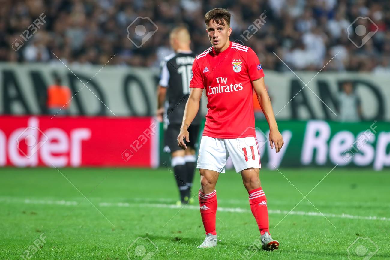 Thessaloniki Greece August 29 2018 Player Of Benfica Franco Cervi In Action During The Uefa Champions League Play Offs 2nd Leg Paok Vs Fc Benfica Played At Toumba Stadium Stock Photo