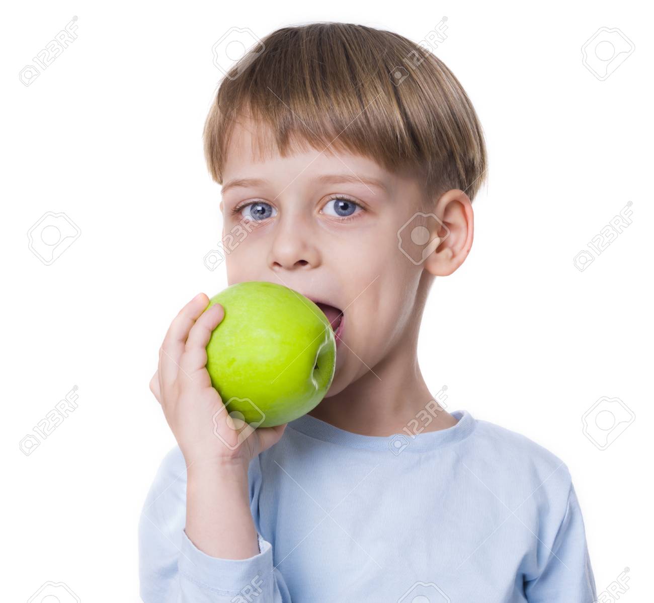 Boy Eating Apple Boy Eating Apple