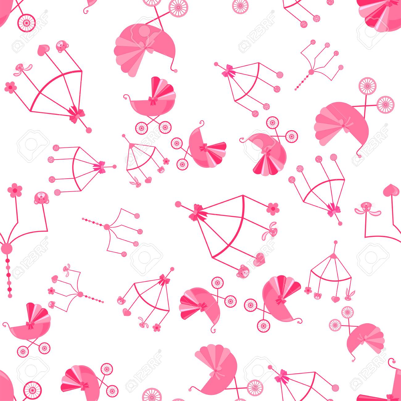 Modele Sans Couture Avec Des Icones De L Enfant Fonds D Ecran Bebe Clip Art Libres De Droits Vecteurs Et Illustration Image