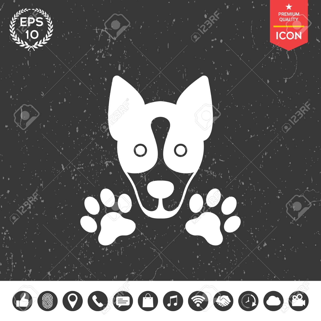 犬の足 ロゴ シンボル 記号を保護のイラスト素材 ベクタ Image