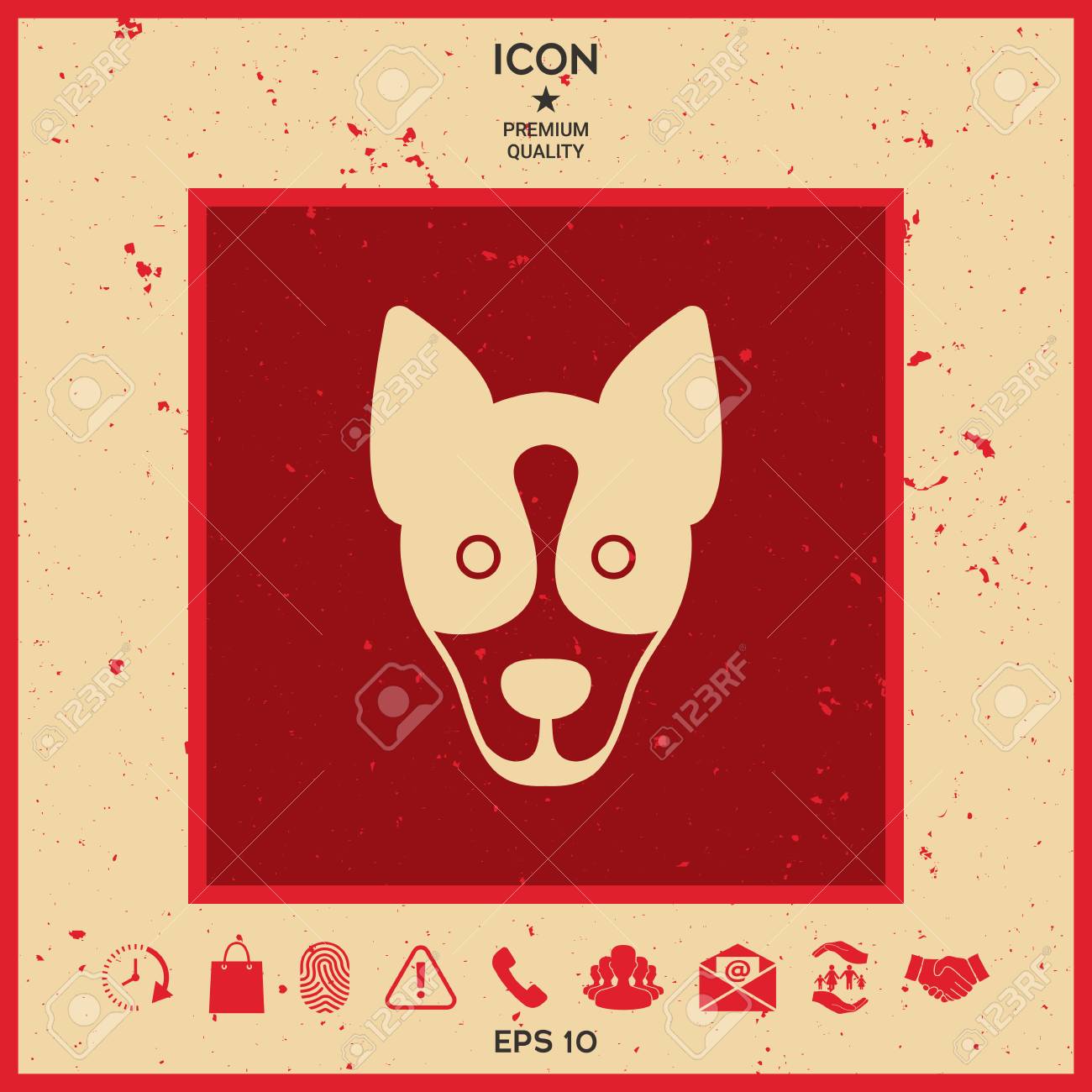 犬のロゴ シンボル 保護記号のイラスト素材 ベクタ Image