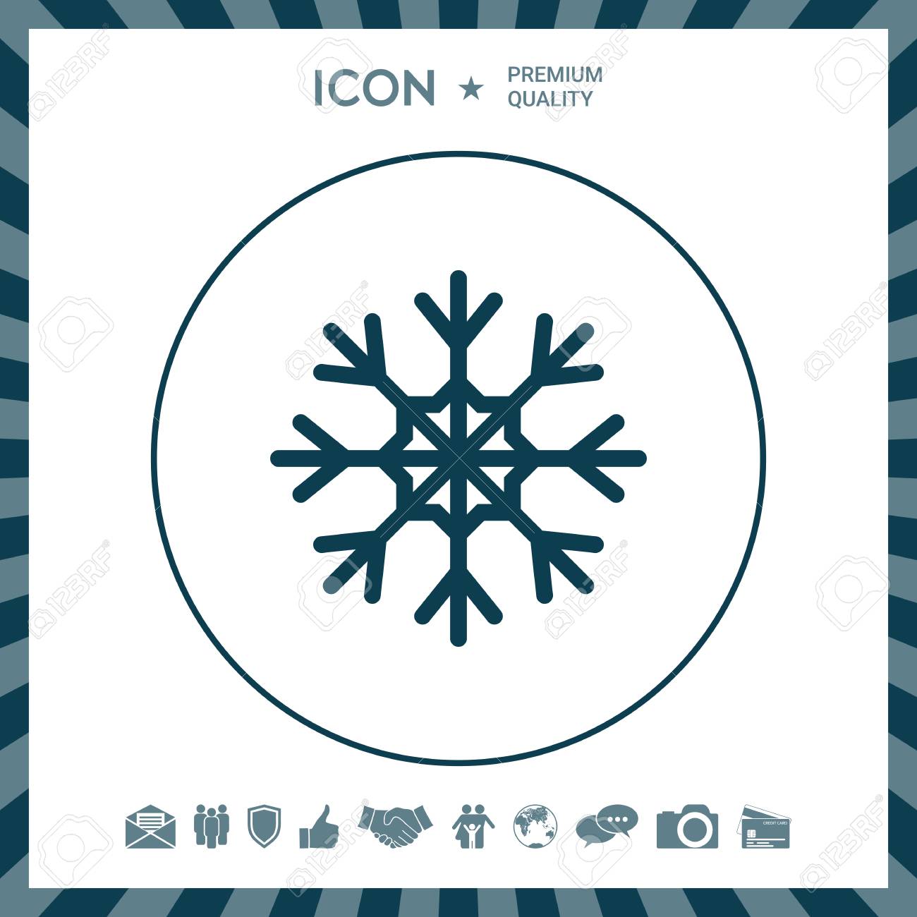 雪の結晶アイコンのイラスト素材 ベクタ Image