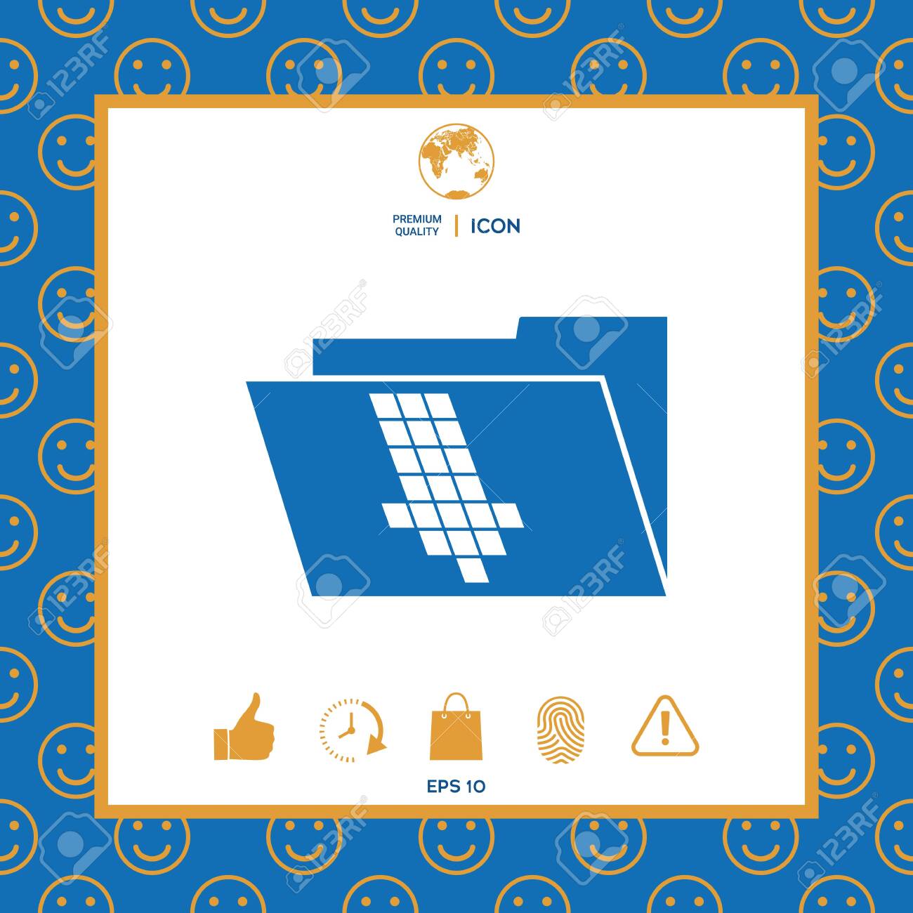 フォルダの下矢印アイコン の写真素材 画像素材 Image