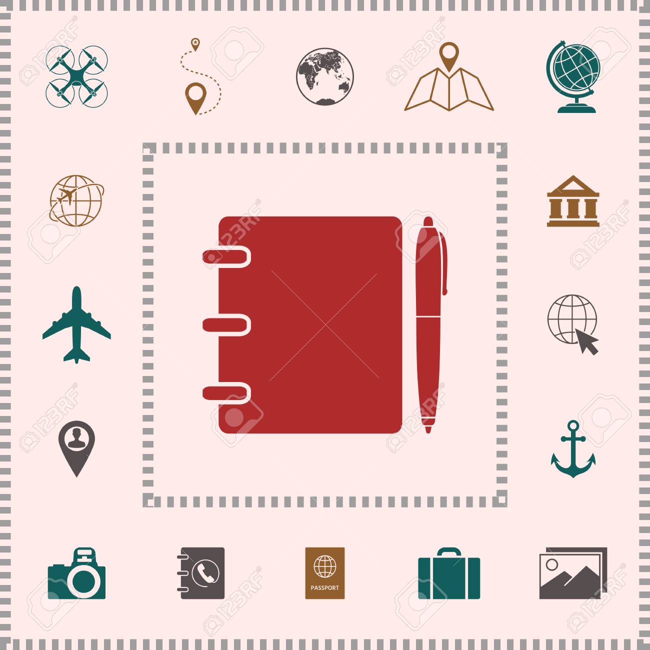 notebook address phone book with pen symbol icon lizenzfrei address by phone