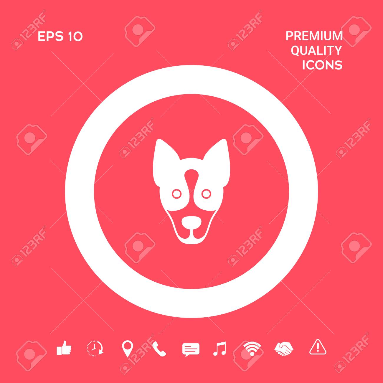 dog logo symbol protect sign graphic elements for your design how to protect a design