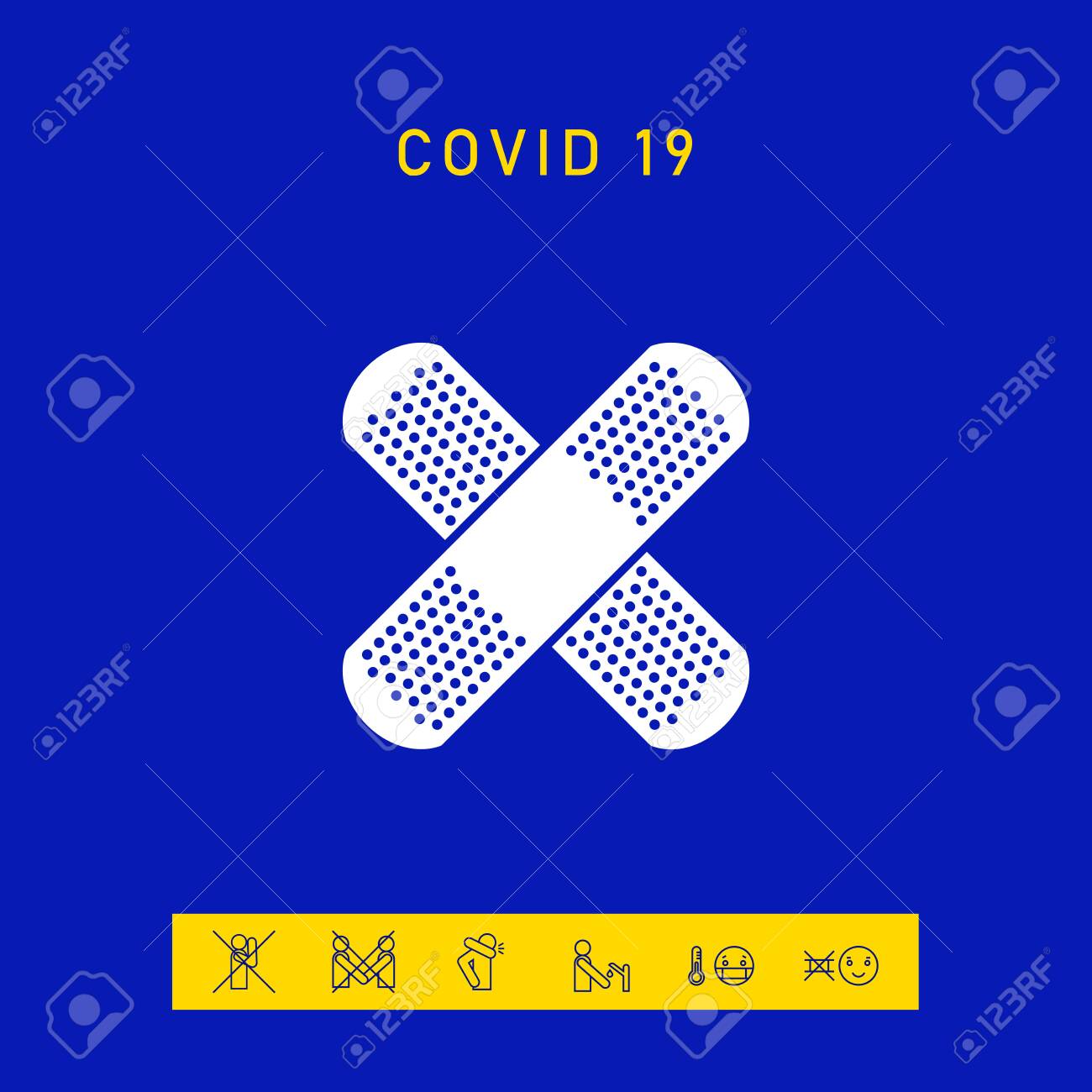 Cross adhesive bandage, medical plaster icon. Element for your design - 144674485 Cross adhesive bandage, medical plaster icon. Element for your design - 144674485