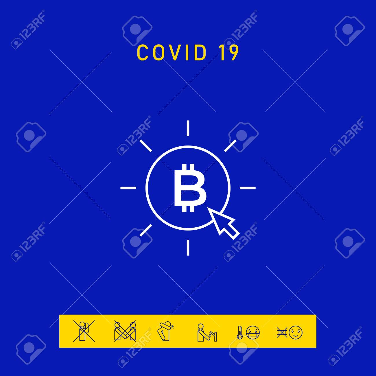 Bitcoin coin with arrow click - icon. - 144674448 Bitcoin coin with arrow click - icon. - 144674448