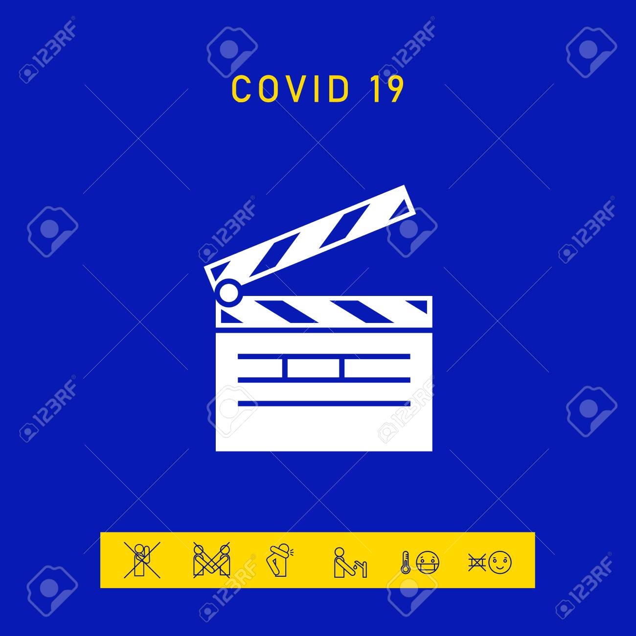 Clapperboard icon. Element for your design - 144674455 Clapperboard icon. Element for your design - 144674455
