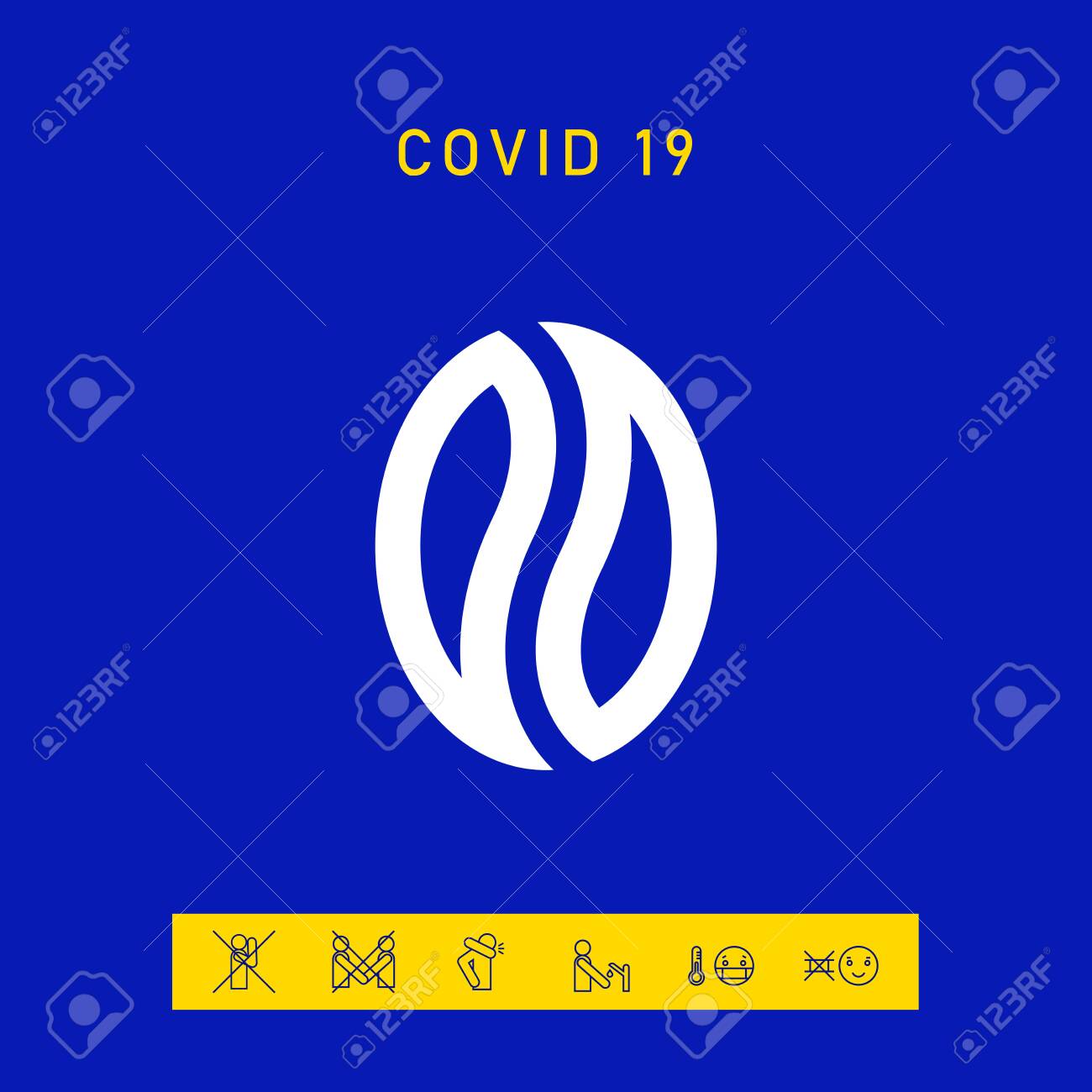 Coffee seed - logo. Element for your design - 144674429 Coffee seed - logo. Element for your design - 144674429
