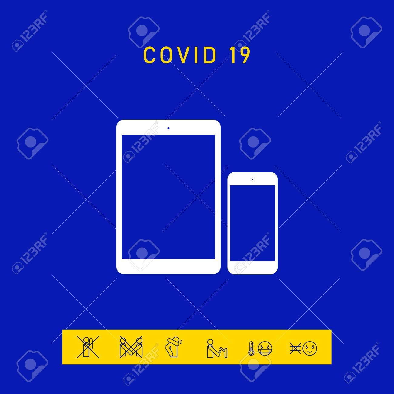 Business Phone and Tablet with blank screens. Element for your design - 144676278 Business Phone and Tablet with blank screens. Element for your design - 144676278