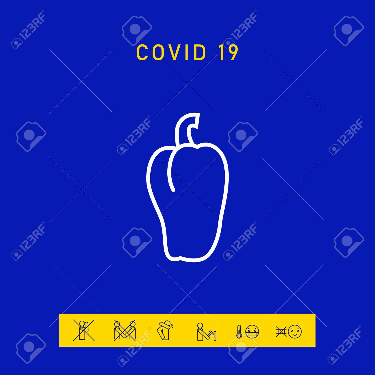 Bell pepper icon. Signs and symbols for your design - 144676111 Bell pepper icon. Signs and symbols for your design - 144676111