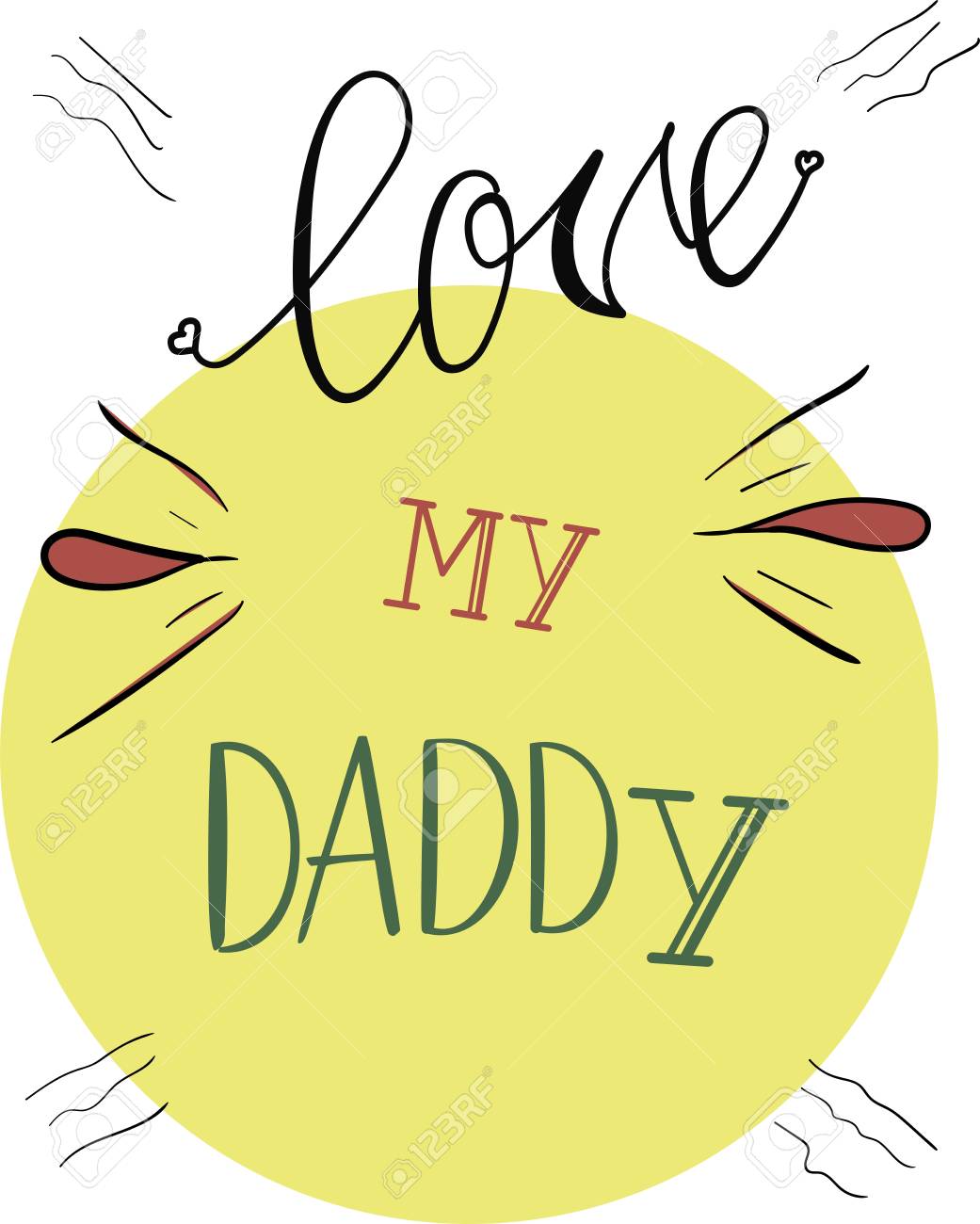 Vector Printable lettering delight in my daddy upon white and yellow.. image regarding Printable Lettering named Vector Printable lettering take pleasure in my daddy upon white and yellow..