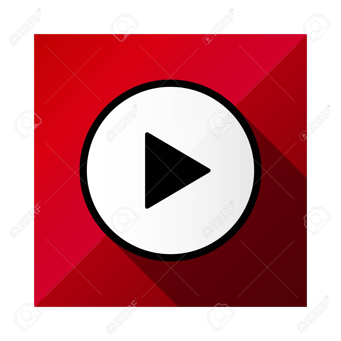 ビデオムービー再生 再生ボタンアイコンベクトルイラスト 赤の色 のイラスト素材 ベクタ Image 99422842