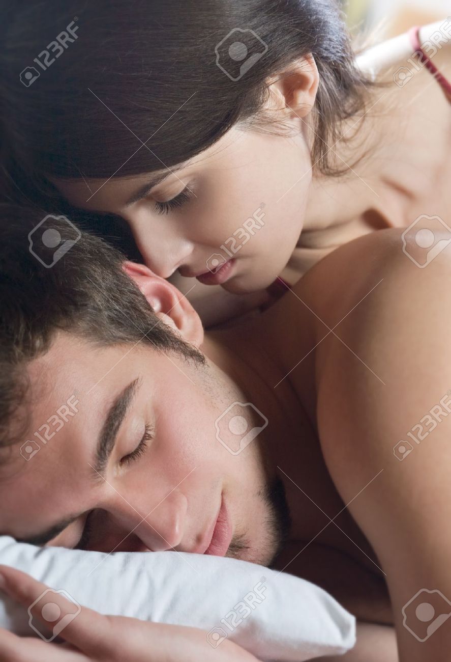 Young Beautiful Amorous Couple Making Love In Bed Stock Photo Picture And Royalty Free Image Image 14158656