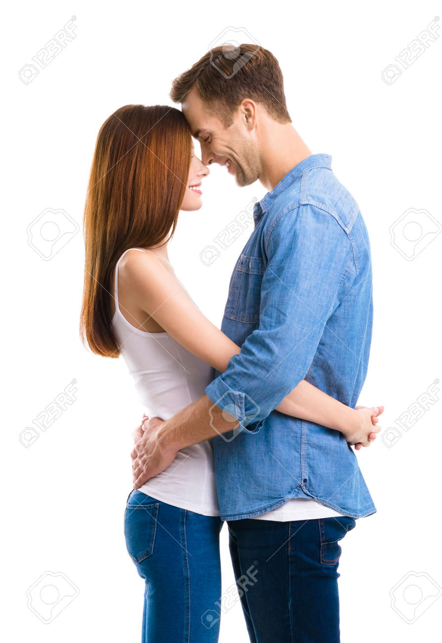 Romantic Couple Looking At Each Other Background, Profile Pictures