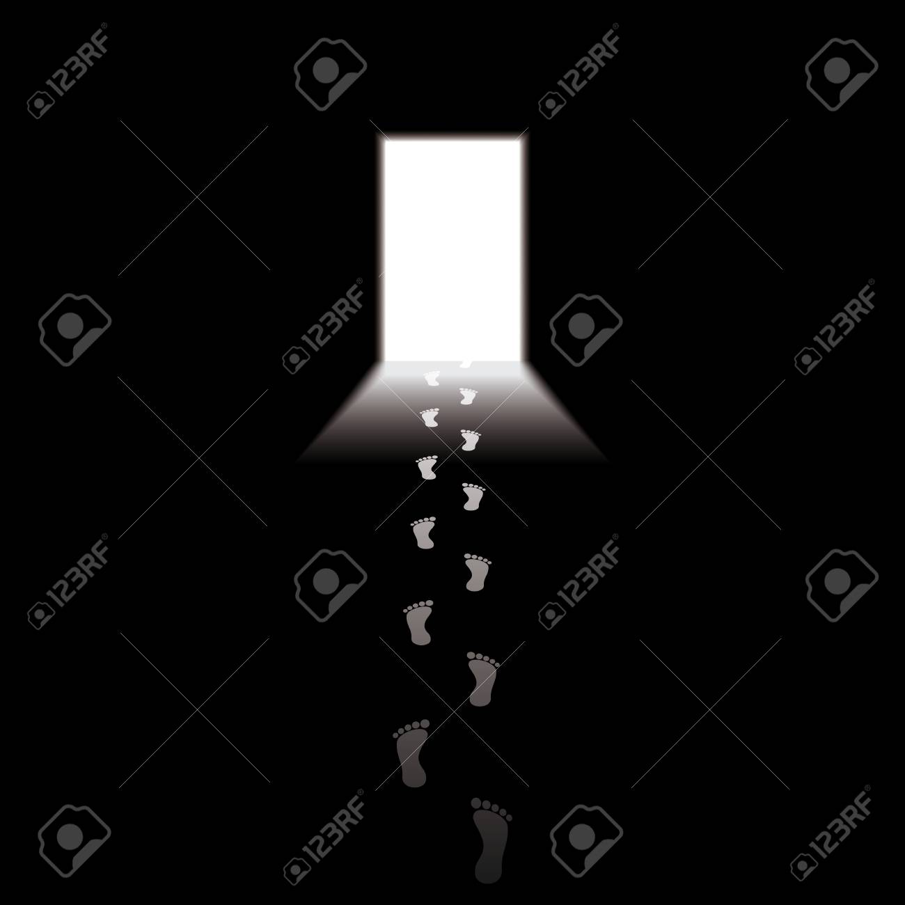 open door dark room illustration steps to the light from darkness open door in dark room illustration footprints on floor depression concept vector background to the light from darkness door in dark room stock open door dark room illustration steps to the light from darkness open door in dark room illustration footprints on floor depression concept vector background to the light from darkness door in dark room stock