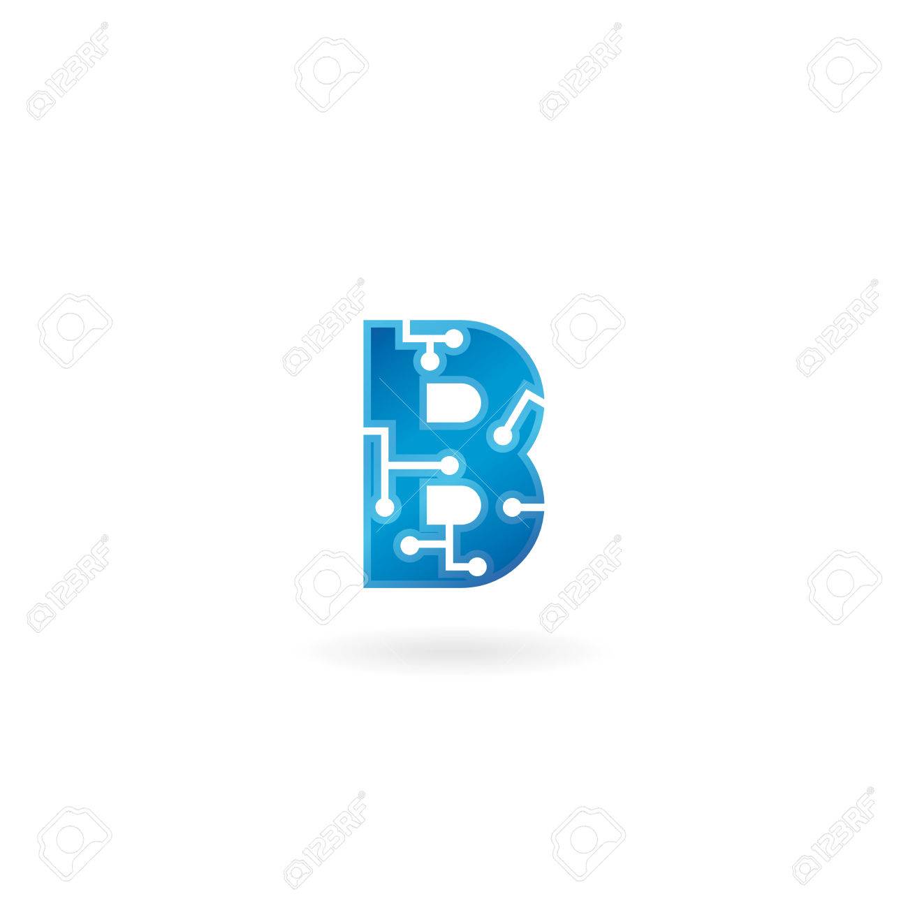 Letter B Icon Technology Smart Logo Computer And Data Related