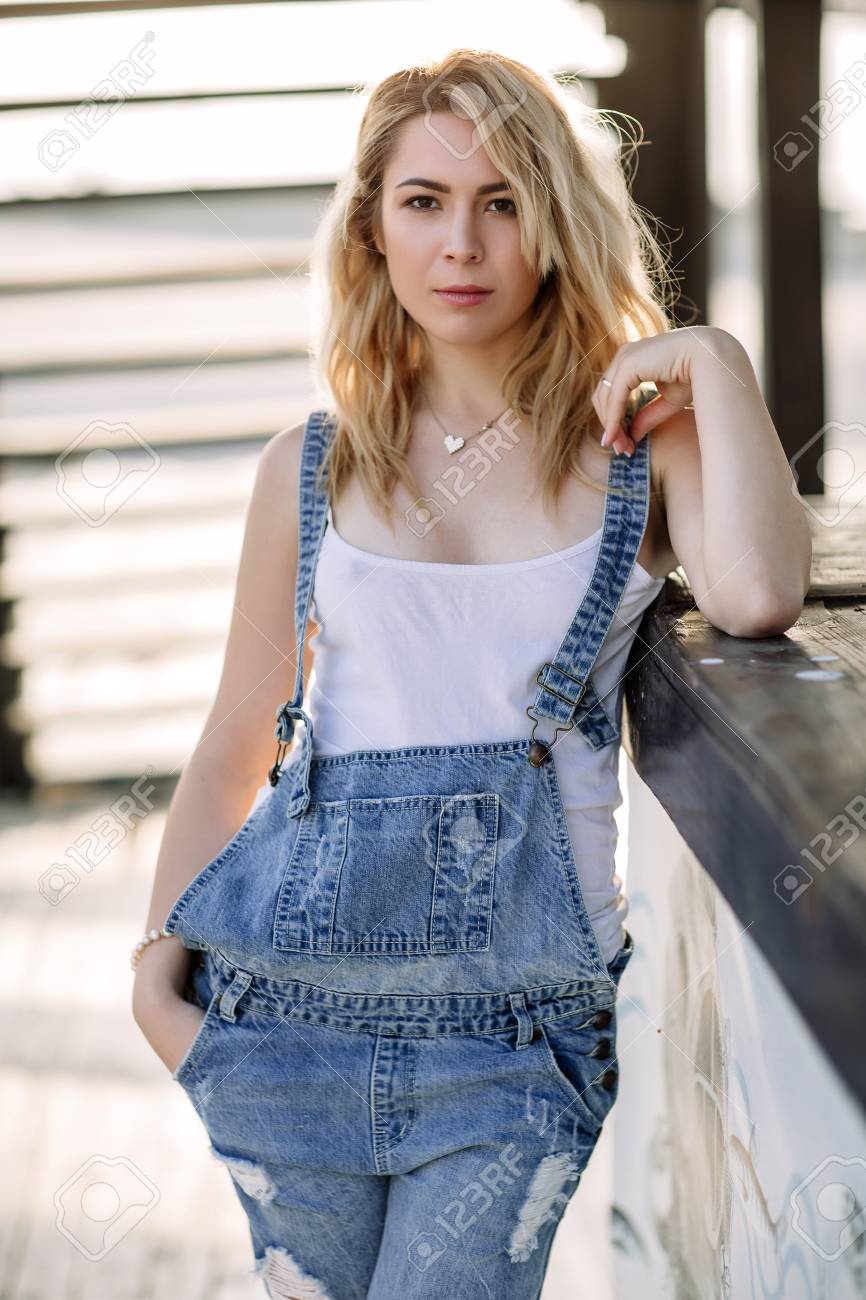 sunny girl linen overalls