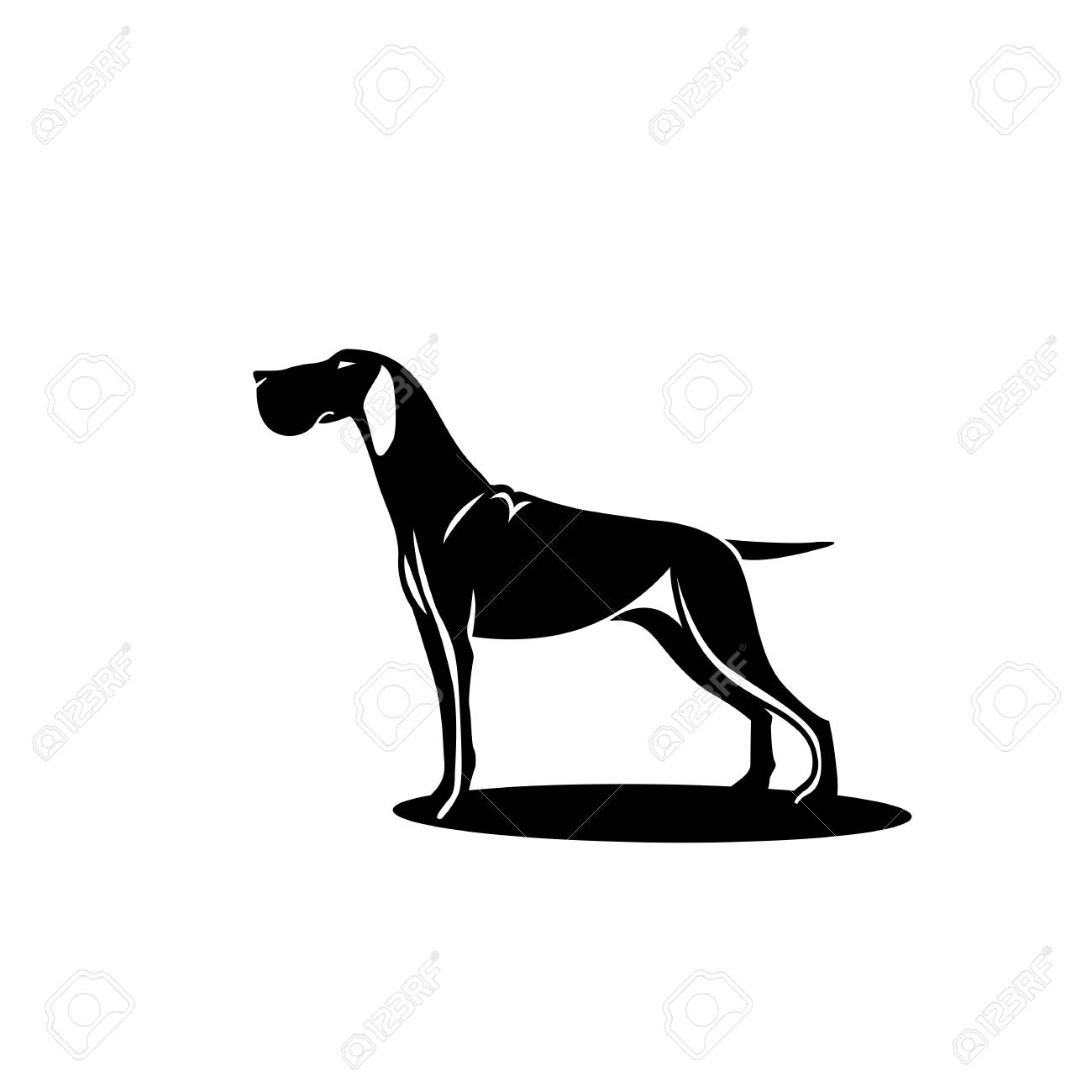 影のベクターイラストレーターと黒い狩猟犬 のイラスト素材 ベクタ Image 影のベクターイラストレーターと黒い狩猟犬 のイラスト素材 ベクタ Image