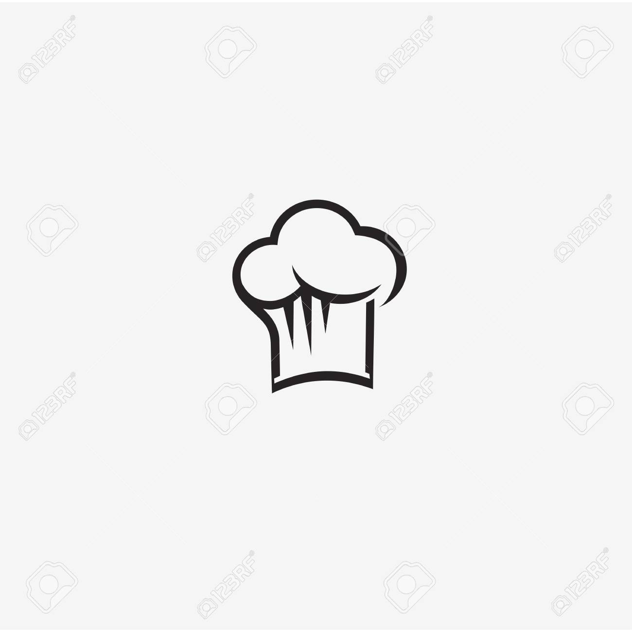 ブラックシェフ帽子ベクトルイラスト のイラスト素材 ベクタ Image