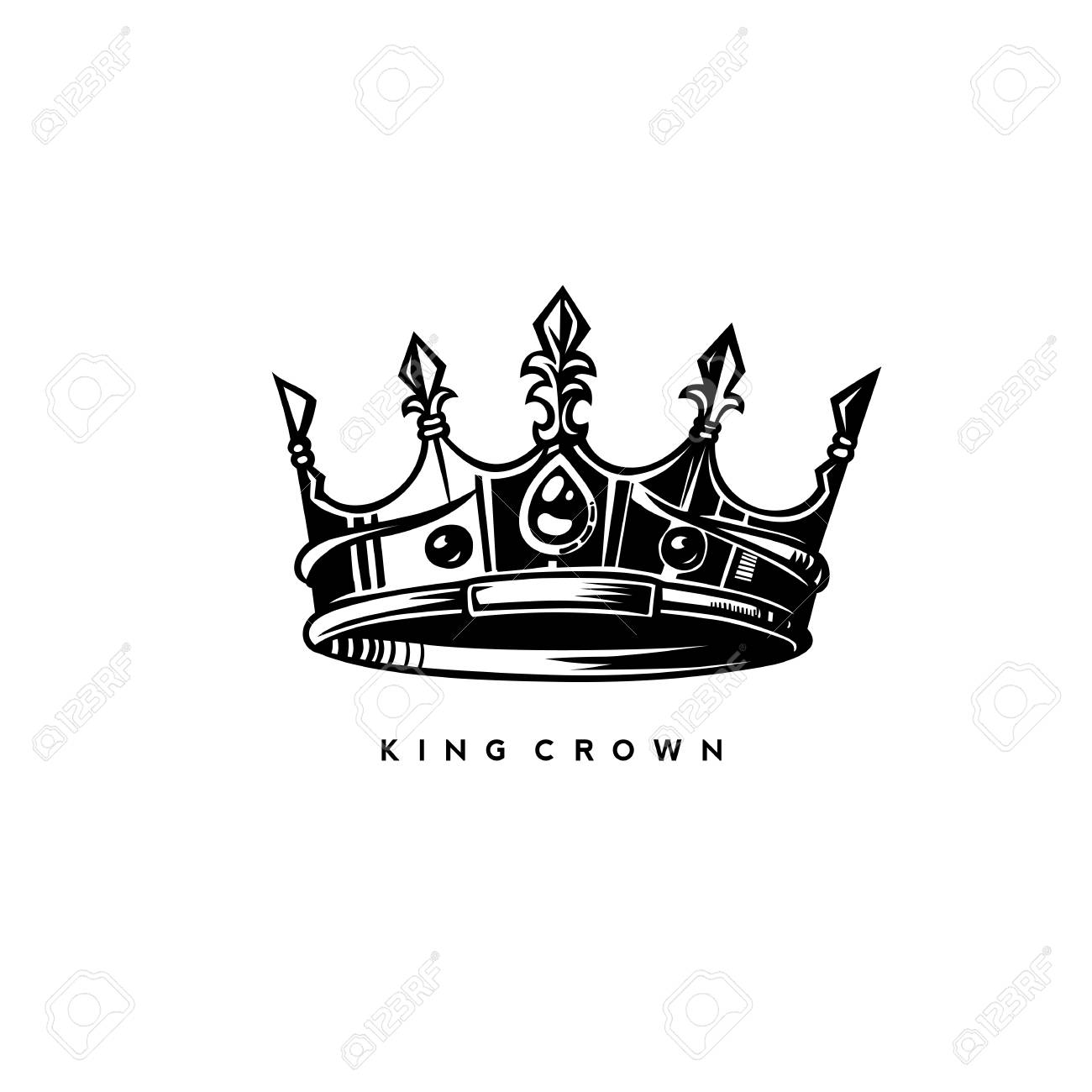 Simple King Crown On White Background With Typography Vector Illustration  Design. Royalty Free SVG, Cliparts, Vectors, And Stock Illustration. Image  94833655.