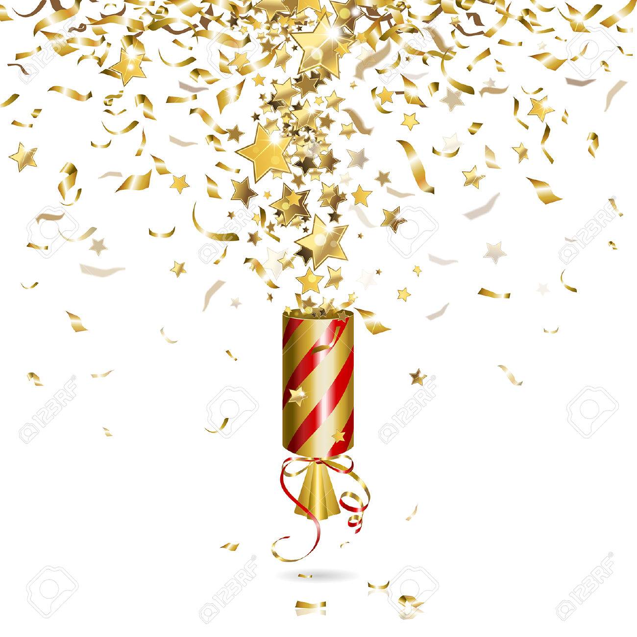 Gold confetti poppers Clearance