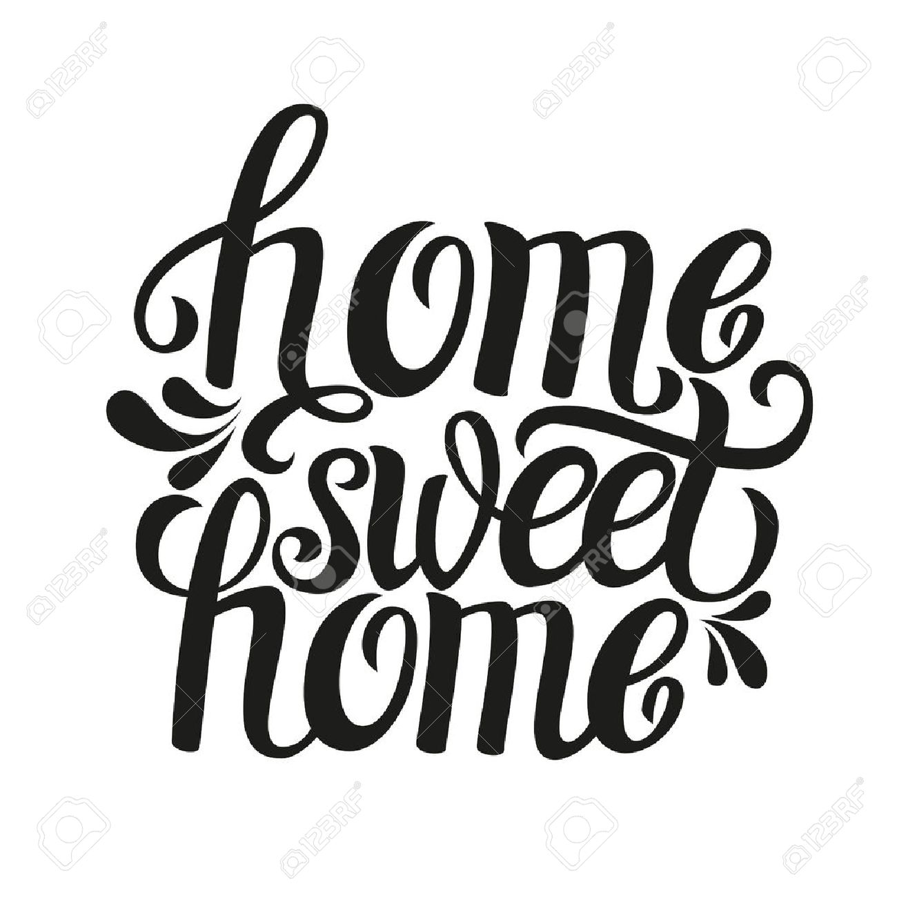Hand Lettering Typography PosterCalligraphic Quote Home Sweet HomeFor Housewarming Posters Hand Lettering Typography PosterCalligraphic Quote Home Sweet HomeFor Housewarming Posters