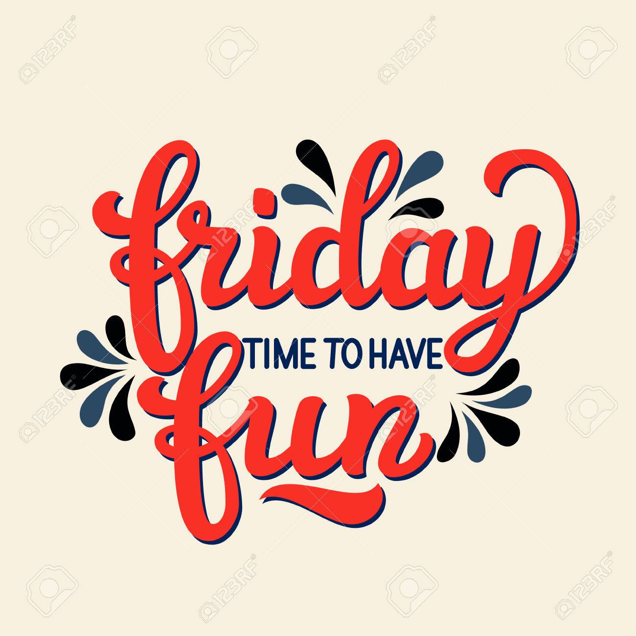 hand drawn typography template inspirational text friday time fun posters
