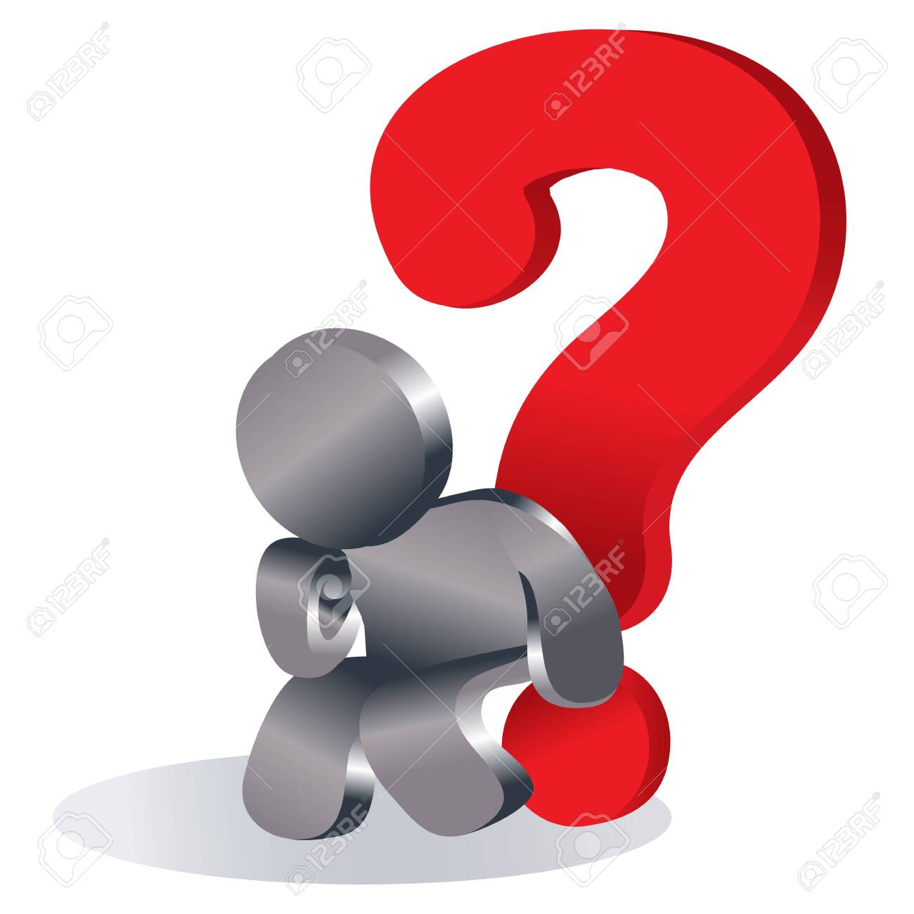 man sitting in thought next to a red question mark, symbol, isolated object on a white background, vector illustration, eps - 148692856 man sitting in thought next to a red question mark, symbol, isolated object on a white background, vector illustration, eps - 148692856