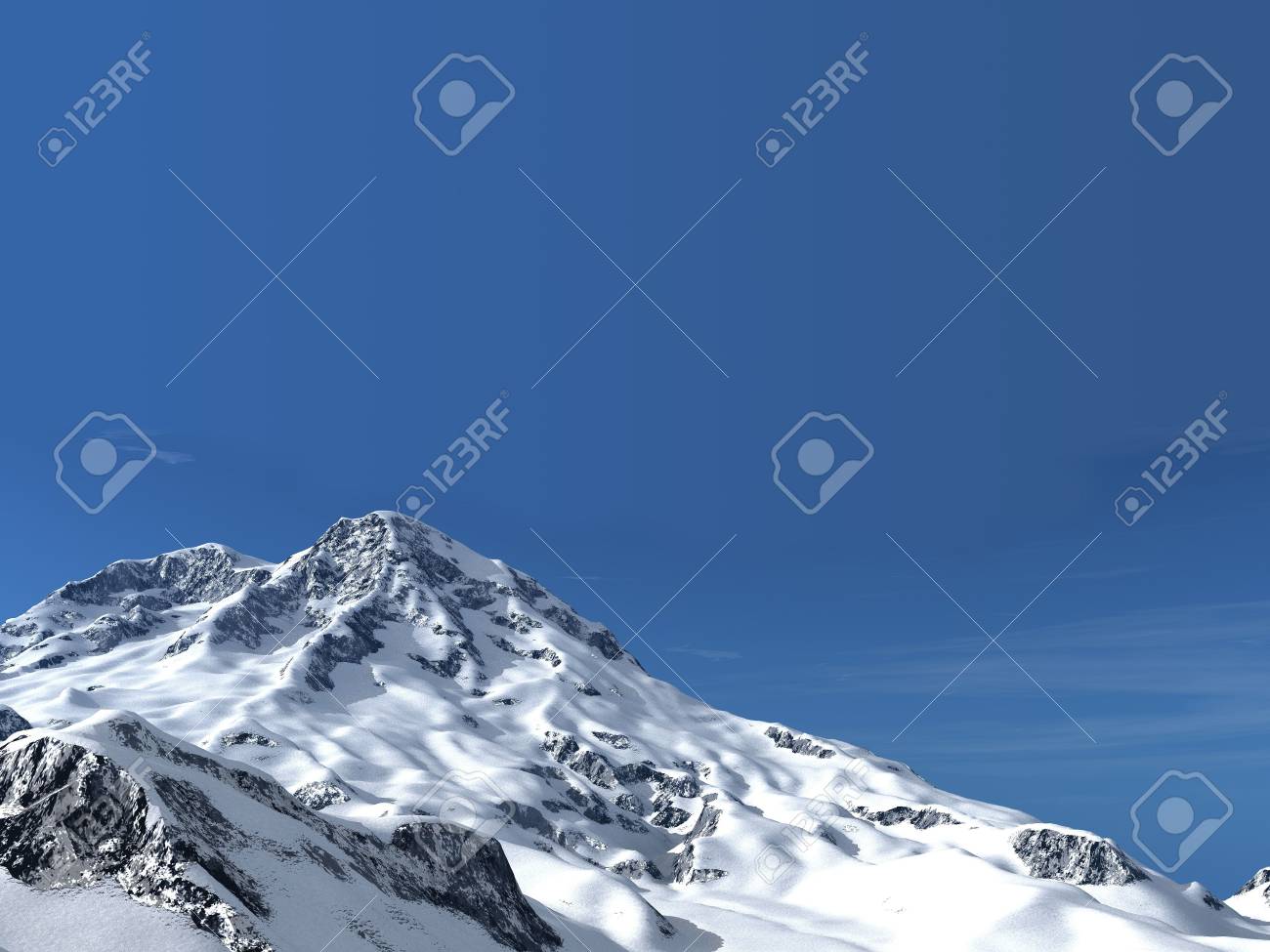 snow mountain 3d model free