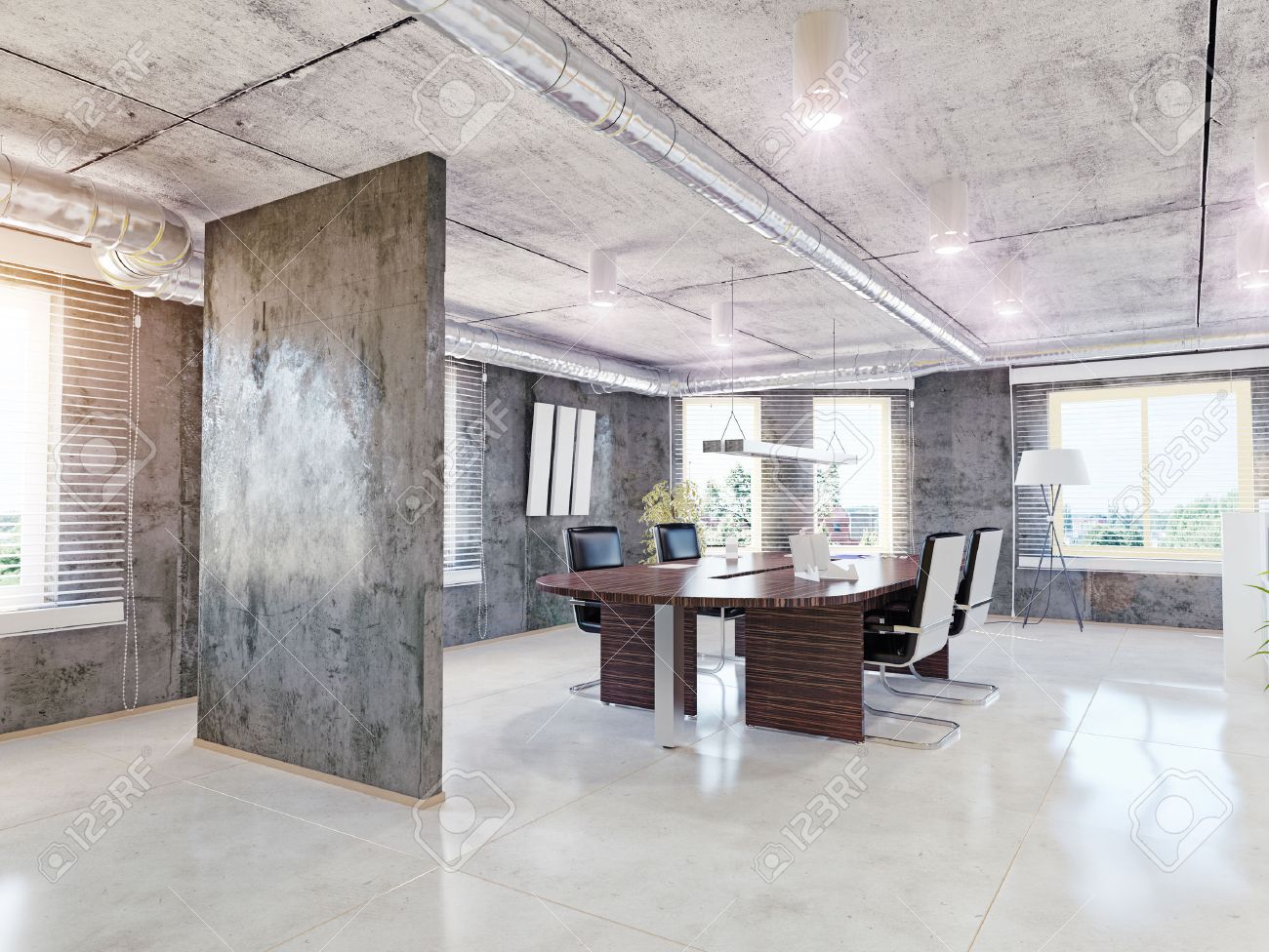 modern office interior design. modern office interior. 3d design concept stock photo - 33170372 interior