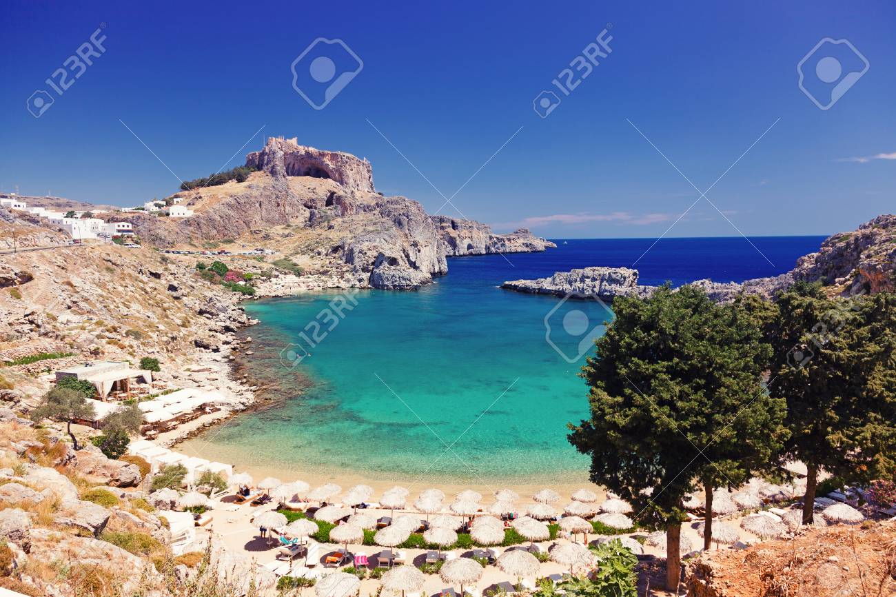 セント ポール湾リンドス ロードス島 ギリシャ の写真素材 画像素材 Image セント ポール湾リンドス ロードス島 ギリシャ の写真素材 画像素材 Image
