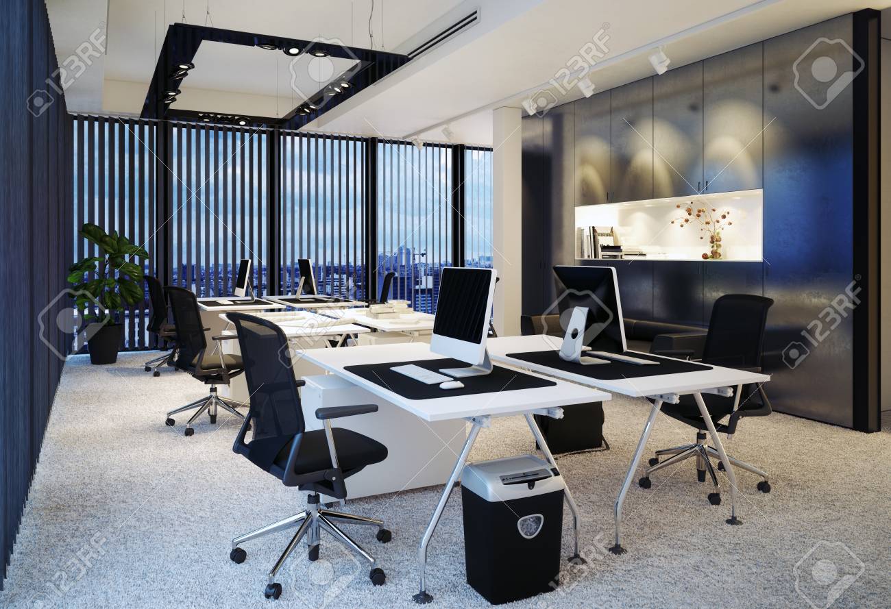 modern office interior. 3d rendering concept - 104524599 modern office interior. 3d rendering concept - 104524599