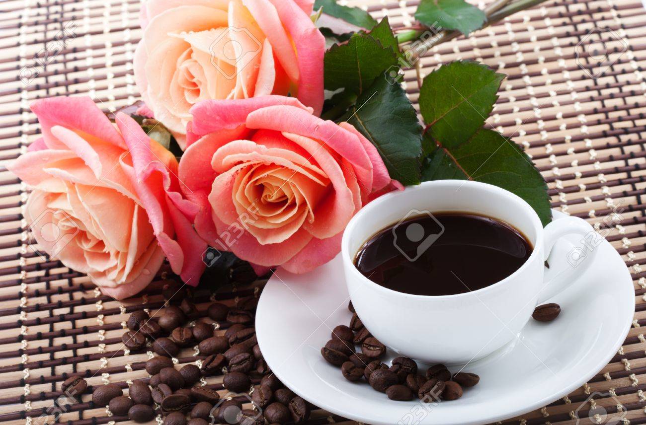 花とコーヒー の写真素材 画像素材 Image 花とコーヒー の写真素材 画像素材 Image