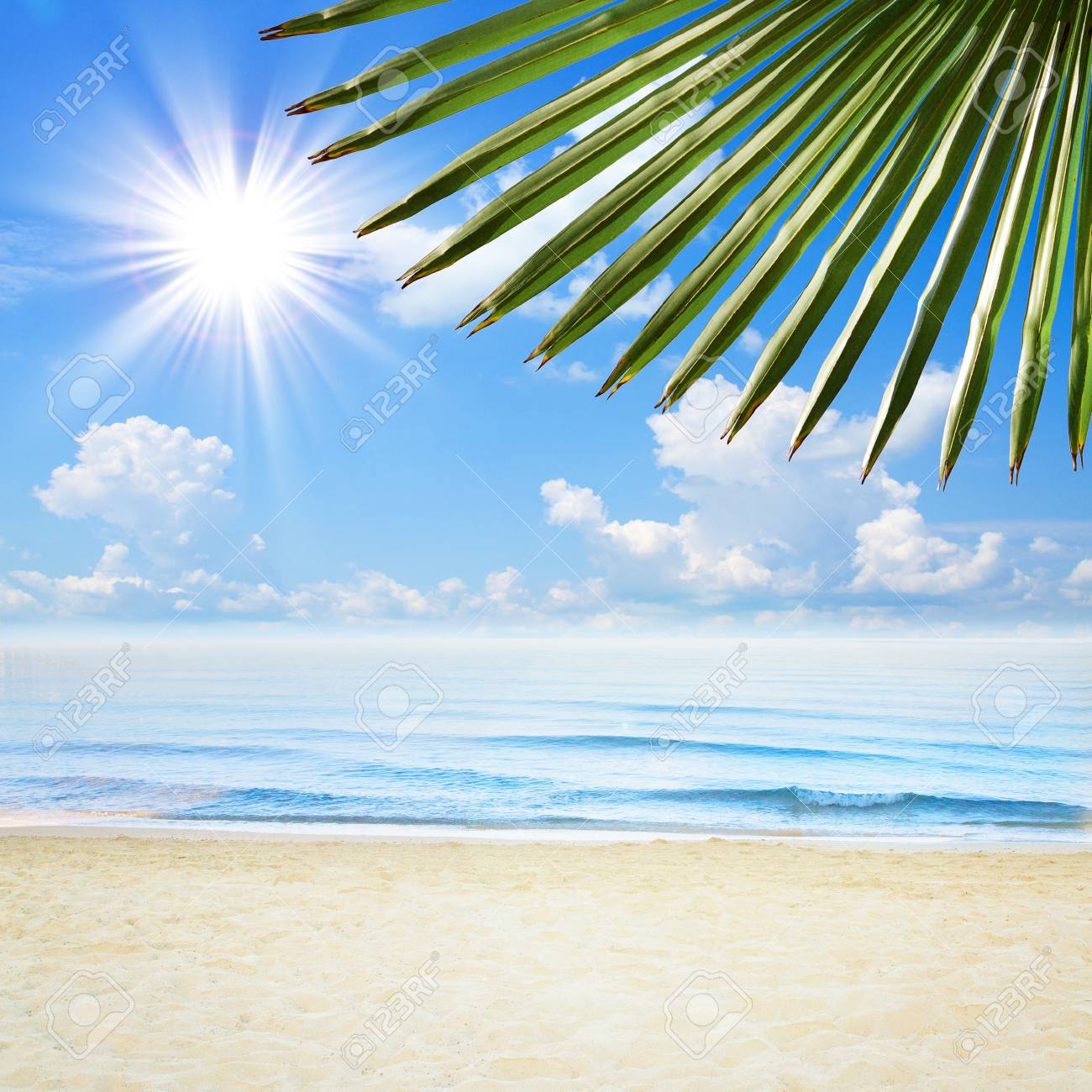 Blue Sea And Clouds On Sky Beach And Tropical Sea Empty Beach