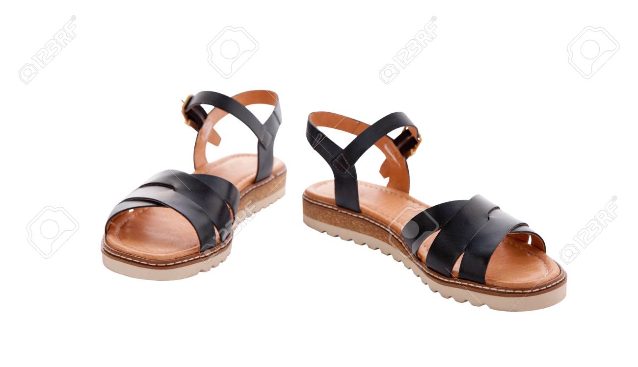 trendy white sandals