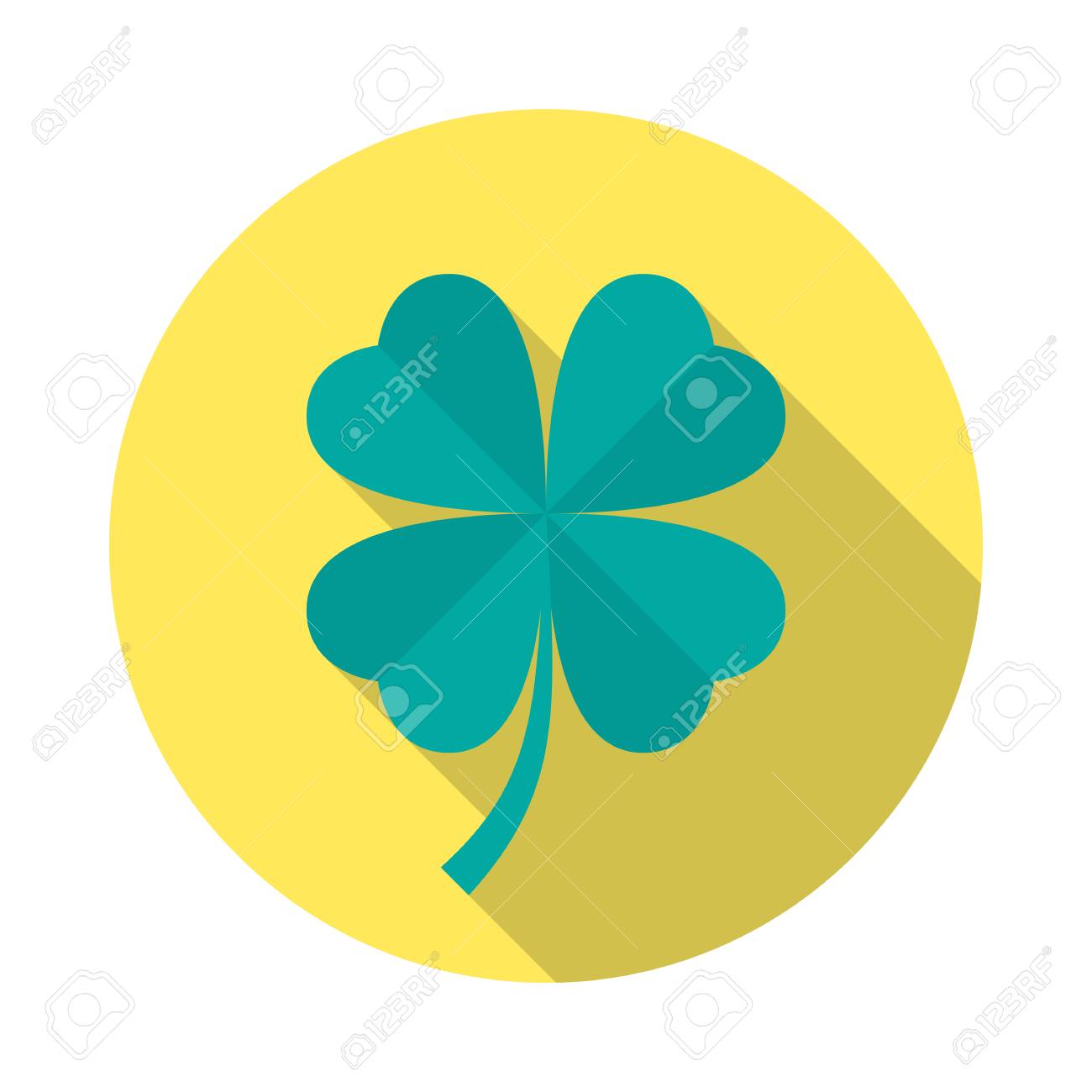 Circles with four-leaf clover
