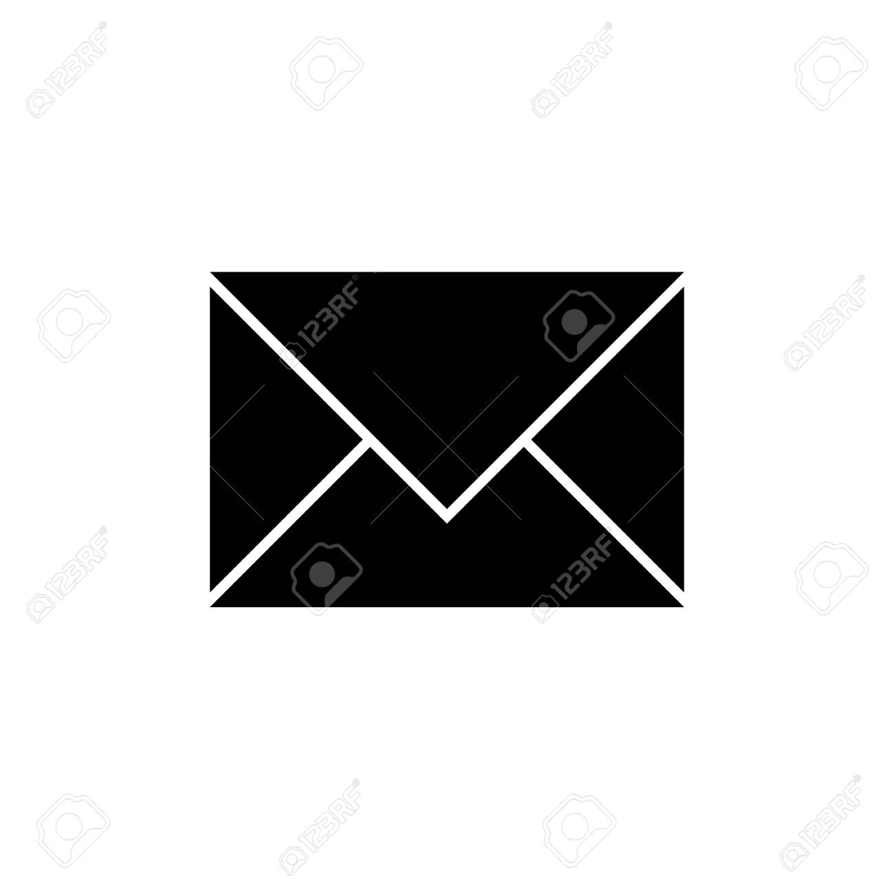 Mail Icon Black Icon Isolated On White Background Mail Silhouette Royalty Free Cliparts Vectors And Stock Illustration Image 90448520
