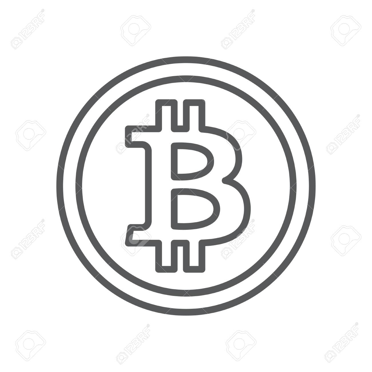 Bitcoin Line Icon. Minimalist Icon Isolated On White Background. Bitcoin  Simple Silhouette. Web Site Page And Mobile App Design Vector Element.  Royalty Free SVG, Cliparts, Vectors, and Stock Illustration. Image  134842413.