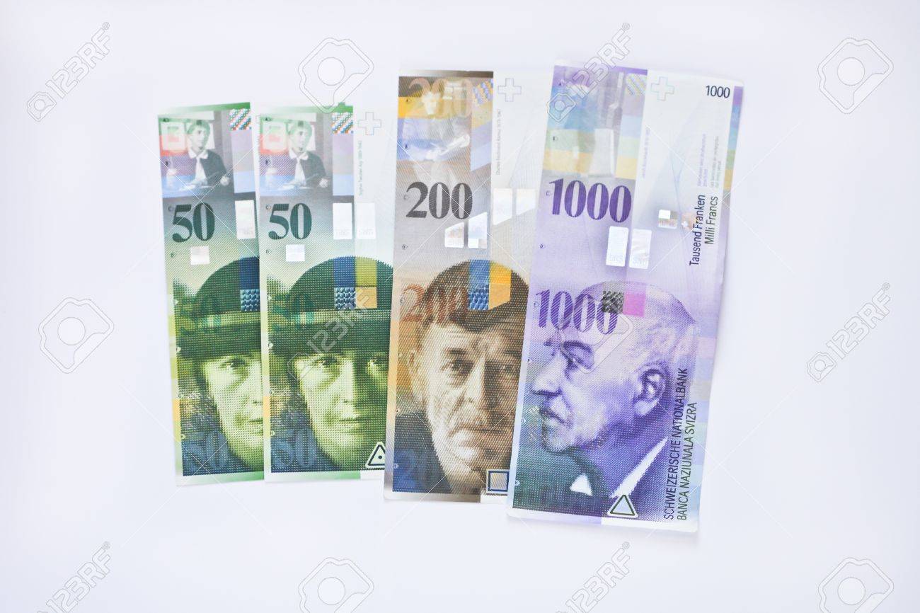 スイスフラン紙幣
