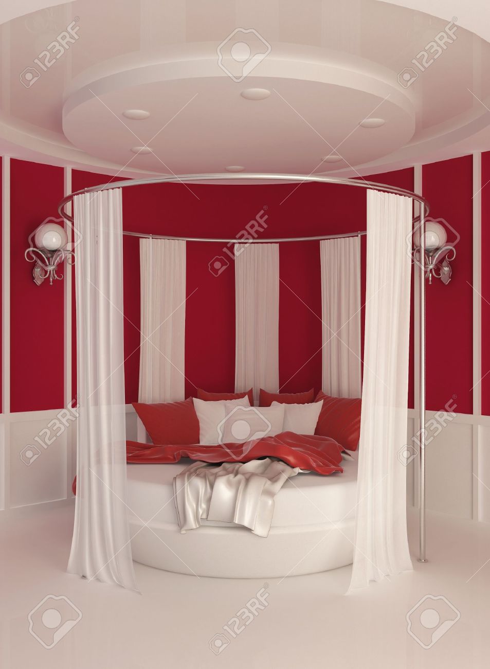 Uncategorized Round Bed With Canopy round bed with curtain in modern interior stock photo picture and 10300759
