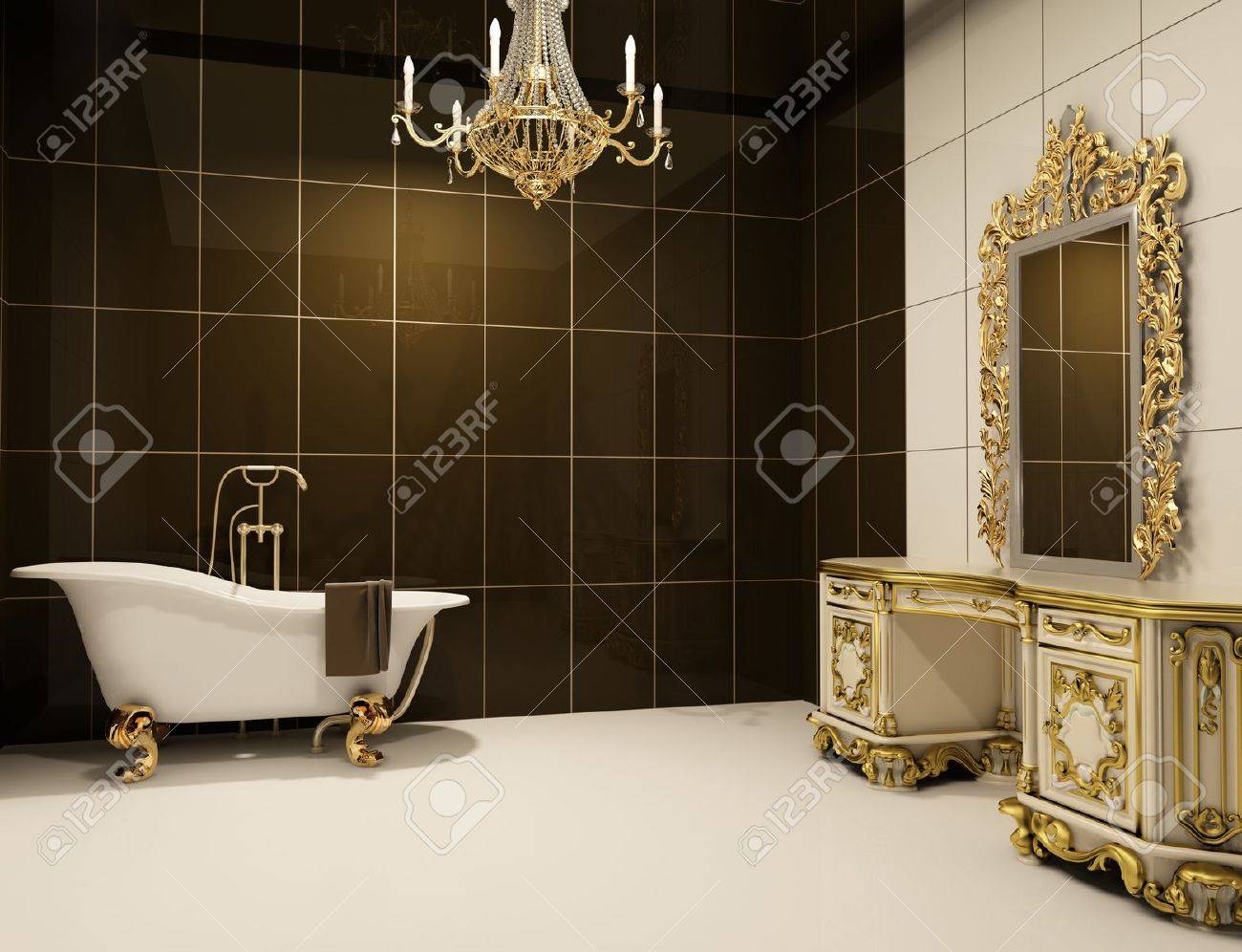 Barokk bútorok a fürdÅszobában royalty free stock fotók, képek és ... Barokk bútorok