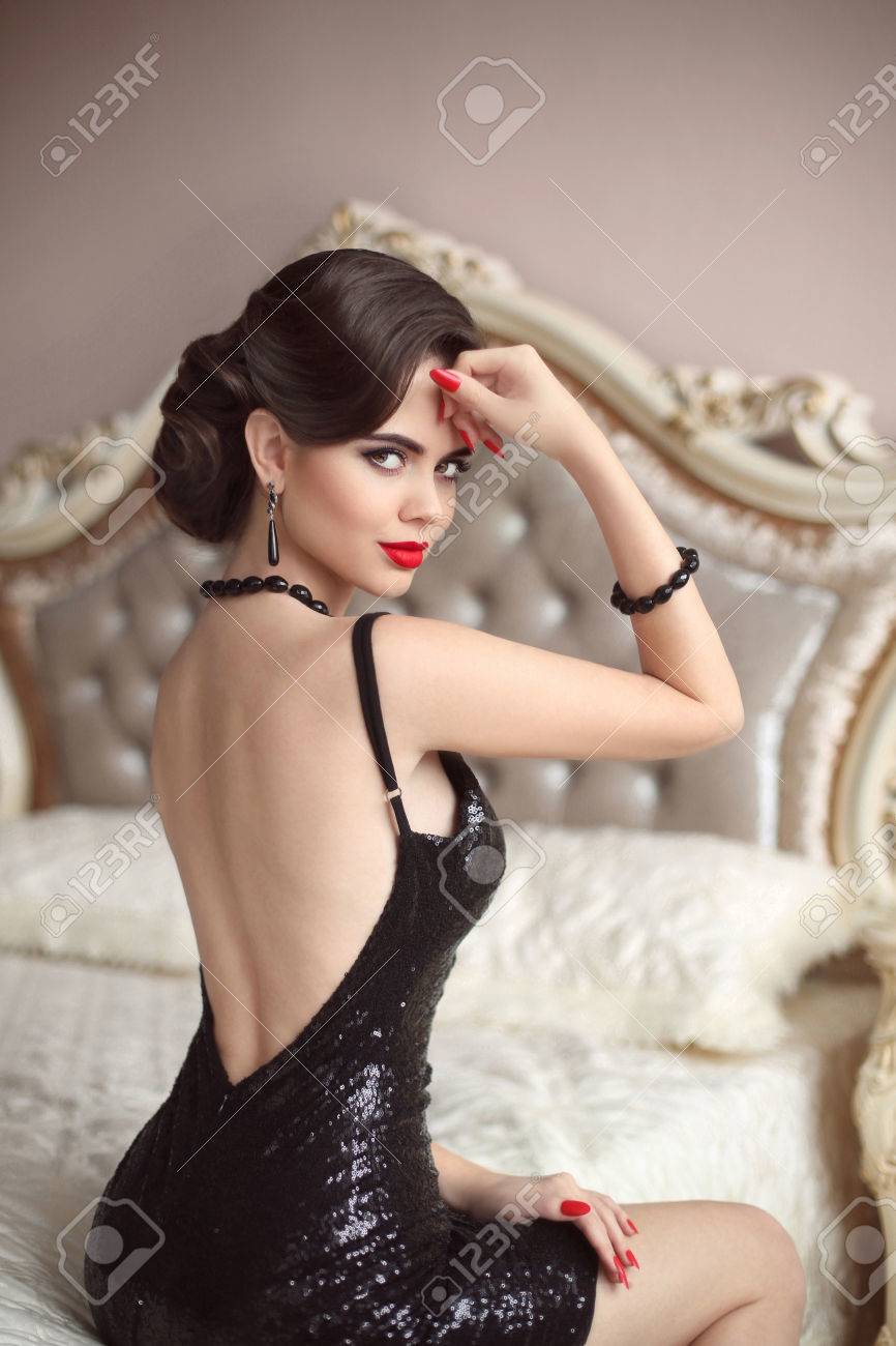 black glitter sequin dress