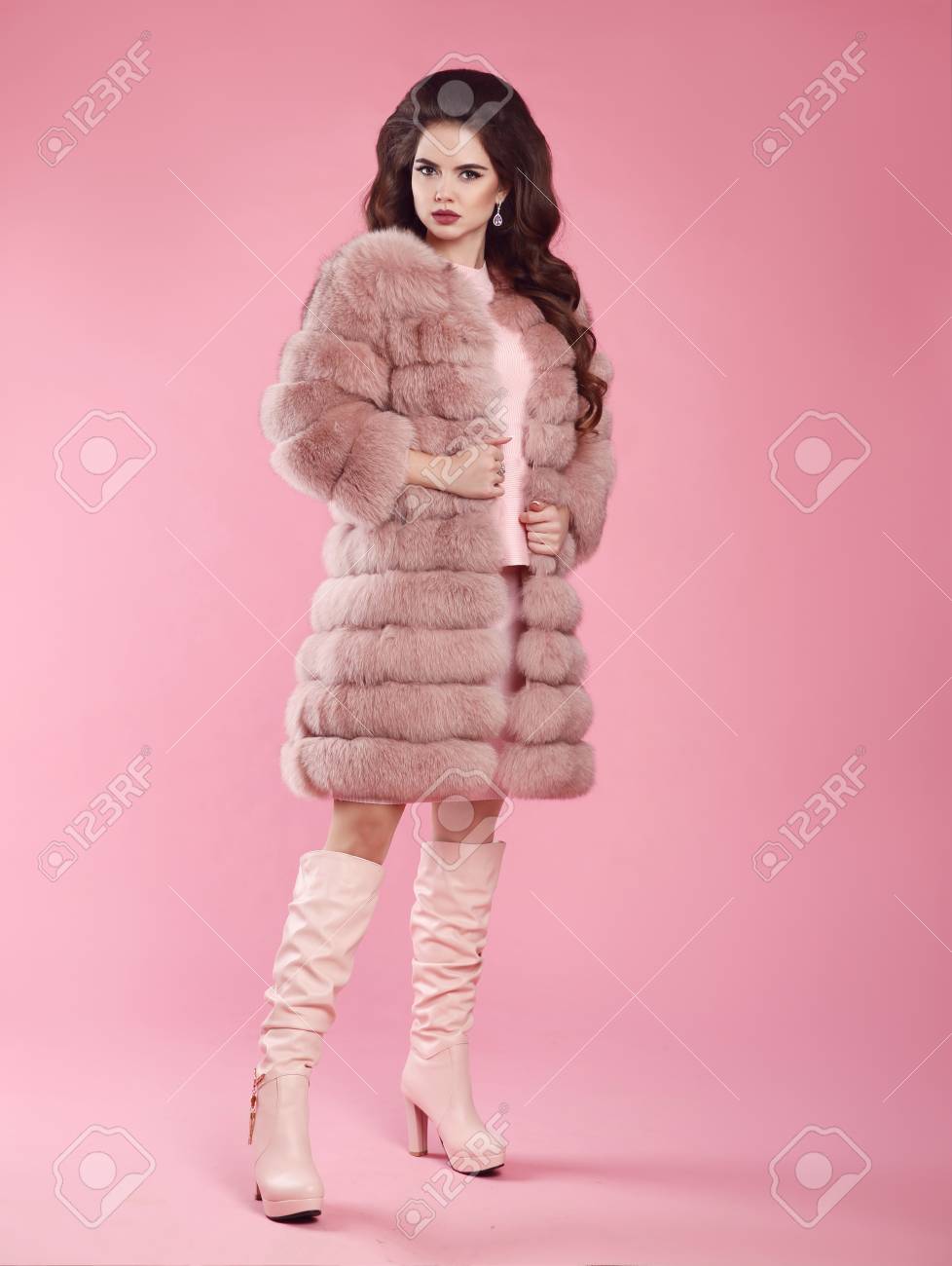 fur high boots