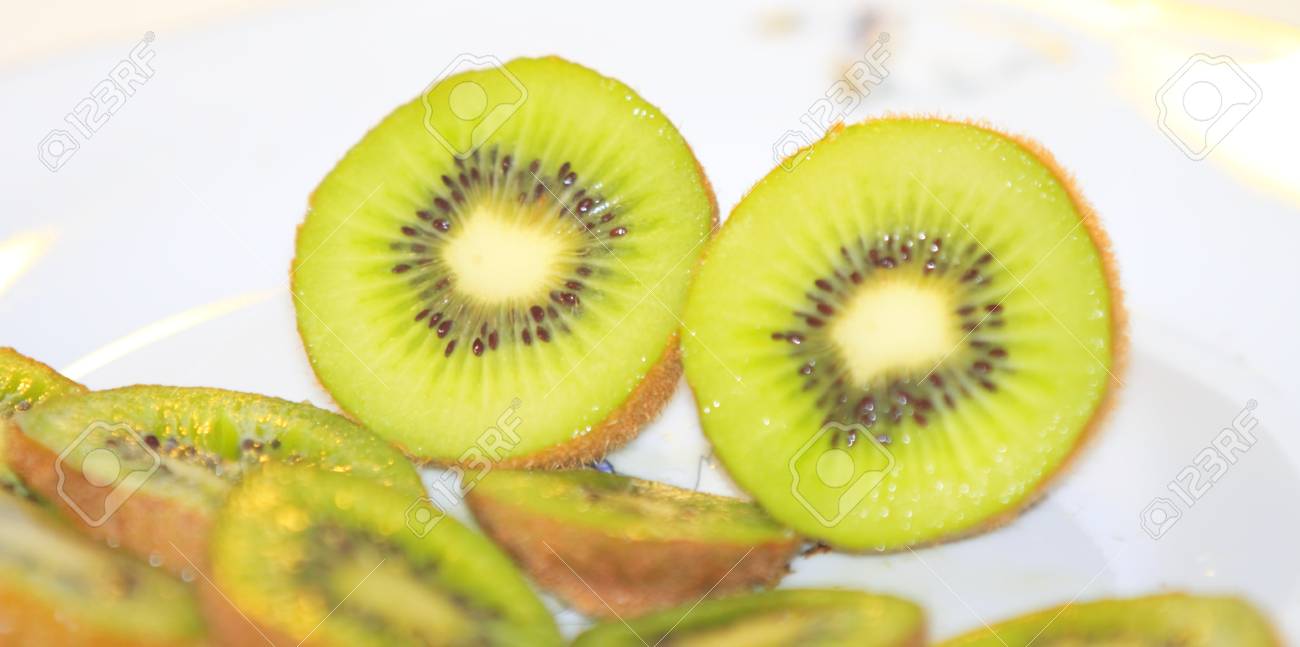 kiwi fruit healthy tasty vegetable foods vitamins stock photo