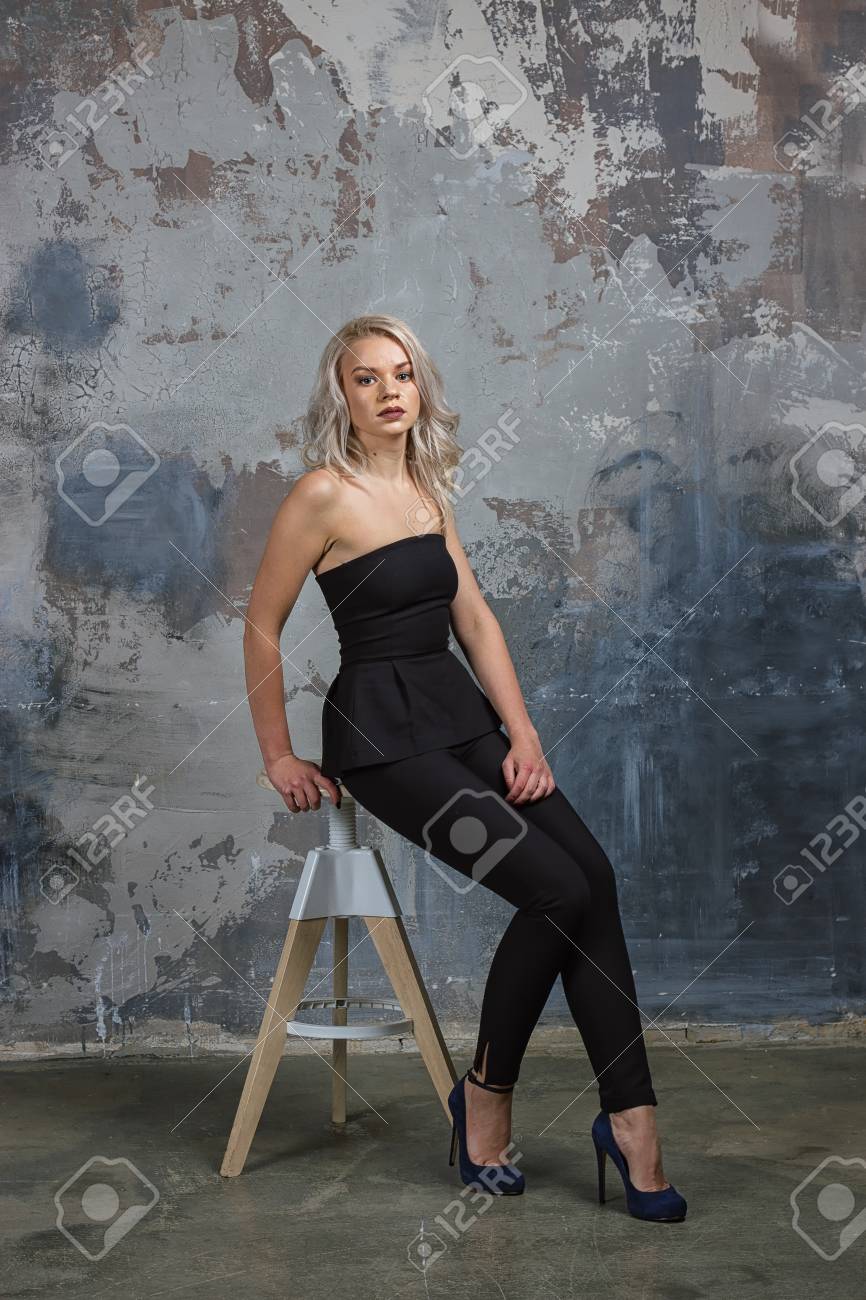 long flowing black dress